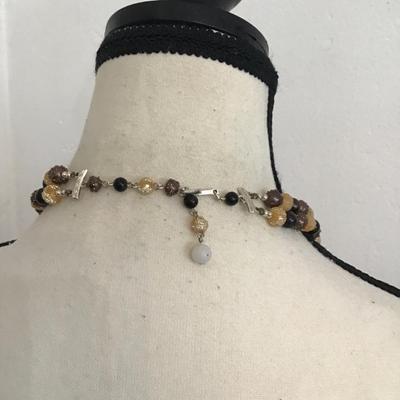 Sale Photo Thumbnail #134: Very nice  vintage costume jewelry, necklace with plastic and glass beads multicolor please see attached photos