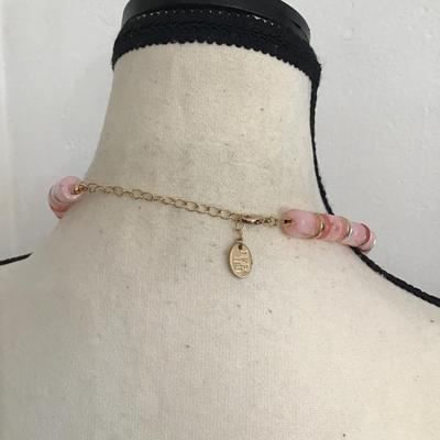 Sale Photo Thumbnail #141: Cute pink beaded choker. Please see attached photos.
