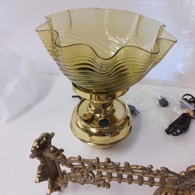 2 MATCHING LAMPS AND A LAMP MOUNT/HOLDER