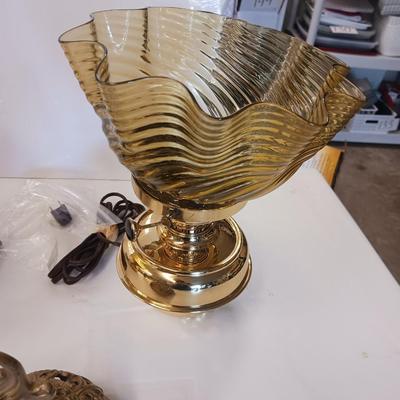 2 MATCHING LAMPS AND A LAMP MOUNT/HOLDER