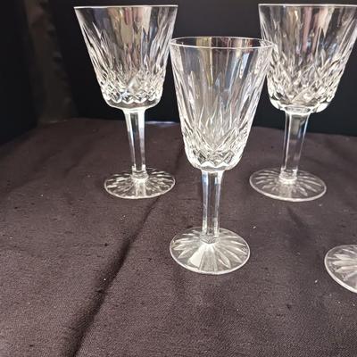 2 DIFFERENT SIZE WATERFORD CRYSTAL STEMMED GLASSES