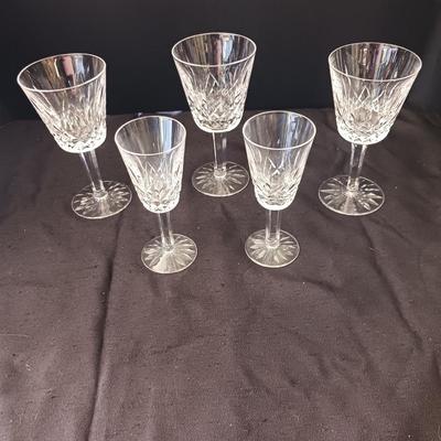 2 DIFFERENT SIZE WATERFORD CRYSTAL STEMMED GLASSES