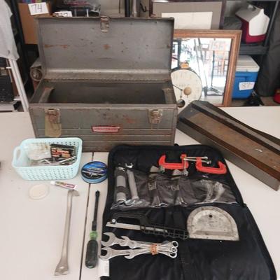 TOOL BOX AND VARIOUS HAND TOOLS