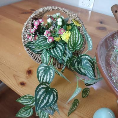 EASTER EGGS IN A LARGE CLAY BOWL