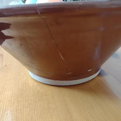 EASTER EGGS IN A LARGE CLAY BOWL
