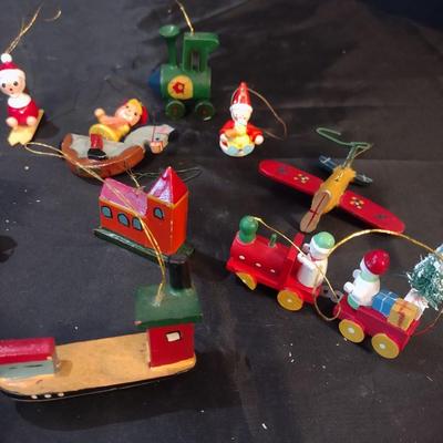 HAND CRAFTED WOODEN CHRISTMAS ORNAMENTS FROM OTHER COUNTRIES