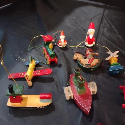 HAND CRAFTED WOODEN CHRISTMAS ORNAMENTS FROM OTHER COUNTRIES
