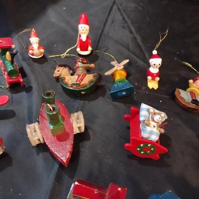 HAND CRAFTED WOODEN CHRISTMAS ORNAMENTS FROM OTHER COUNTRIES