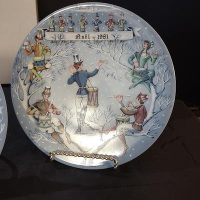 TWELVE DAYS OF CHRISTMAS COLLECTORS PLATES BY HAVILAND (10, 11 & 12)