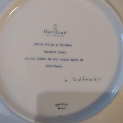 TWELVE DAYS OF CHRISTMAS COLLECTOR'S PLATES BY HAVILAND (7, 8 & 9)