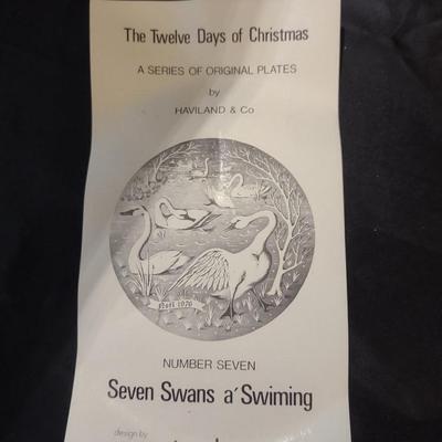 TWELVE DAYS OF CHRISTMAS COLLECTOR'S PLATES BY HAVILAND (7, 8 & 9)