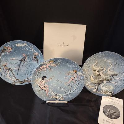 TWELVE DAYS OF CHRISTMAS COLLECTOR'S PLATES (4, 5 & 6)