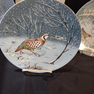 TWELVE DAYS OF CHRISTMAS COLLECTOR'S PLATES (1, 2 & 3)