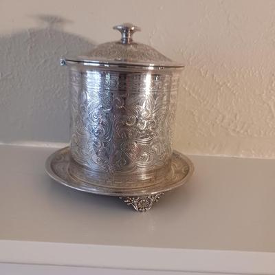 SILVER PLATED ENGLISH BISCUIT BOX