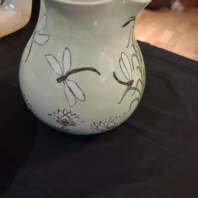 PITCHER W/ BOWL & HAND PAINTED PLATE