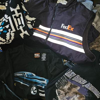 Sale Photo Thumbnail #284: Vintage Clothing Lot | Graphic Tees, Phalanx Shorts, FedEx Designer Vest, and More | Medium and Large Lot