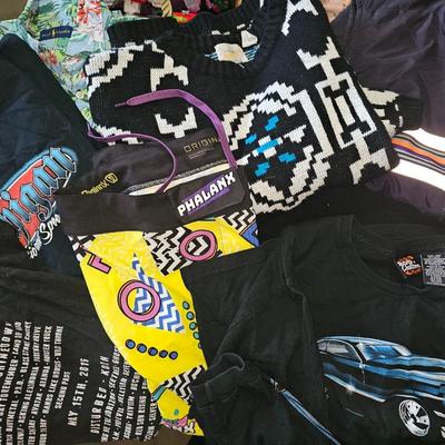 Sale Photo Thumbnail #286: Vintage Clothing Lot | Graphic Tees, Phalanx Shorts, FedEx Designer Vest, and More | Medium and Large Lot