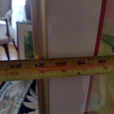 Sale Photo Thumbnail #1264: 'Jungle Tangle' Original Framed Watercolor by Nationally Recognized Artist Susan Anderson.  Item is framed under plexiglass.