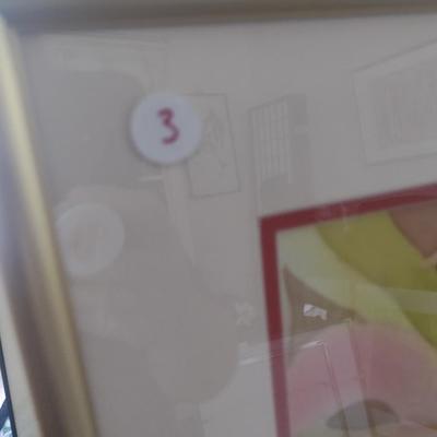 Sale Photo Thumbnail #1268: 'Jungle Tangle' Original Framed Watercolor by Nationally Recognized Artist Susan Anderson.  Item is framed under plexiglass.