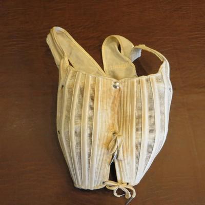 Sale Photo Thumbnail #4: Whalebone (baleen) corset, likely 1880s-1910, over bust style