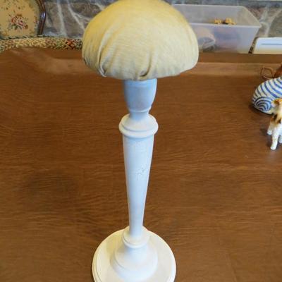 Sale Photo Thumbnail #6: vintage wood base hat stand
