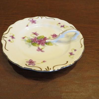 Sale Photo Thumbnail #26: Rossetti Spring Violet lemon dish measuring 6" diameter