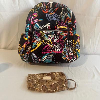 Vera Bradley ‘Butterfly Flutter’ Pattern Backpack & Sorial Clutch (PB-RG)