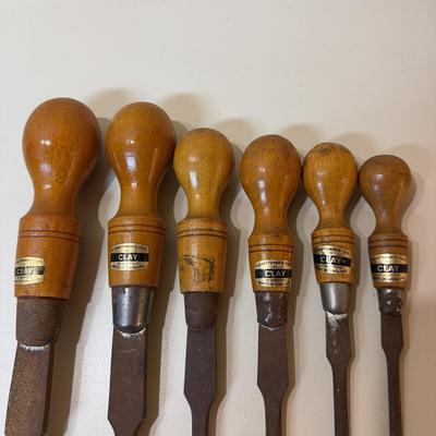 Six Piece Clay of Sheffield Cabinet Screwdrivers (O-MG)