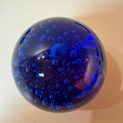 Glass Eye Studio Celestial Series Orb, Planet Marble Orb & Cobalt Blue Orb (BD-MG)
