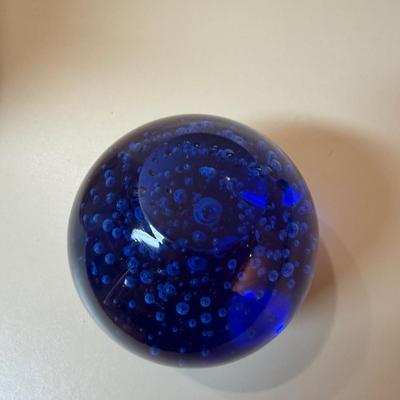 Glass Eye Studio Celestial Series Orb, Planet Marble Orb & Cobalt Blue Orb (BD-MG)