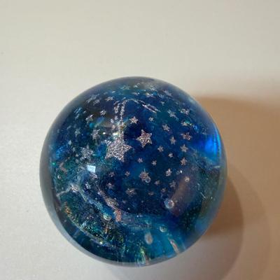 Glass Eye Studio Celestial Series Orb, Planet Marble Orb & Cobalt Blue Orb (BD-MG)