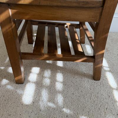 Oak School Chair with Attached Writing Desk (BD-MG)