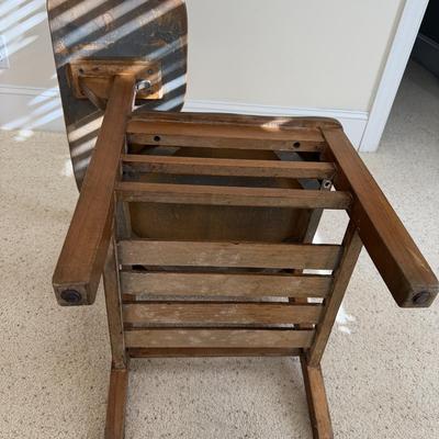 Oak School Chair with Attached Writing Desk (BD-MG)