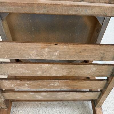Oak School Chair with Attached Writing Desk (BD-MG)