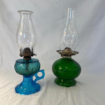 Oil Lamps with Colored Bases (K-BC)