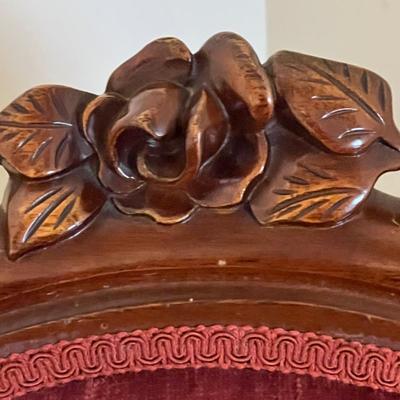 Button Tufted Victorian Parlor Chair (PB-RG)