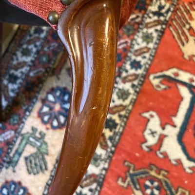 Button Tufted Victorian Parlor Chair (PB-RG)