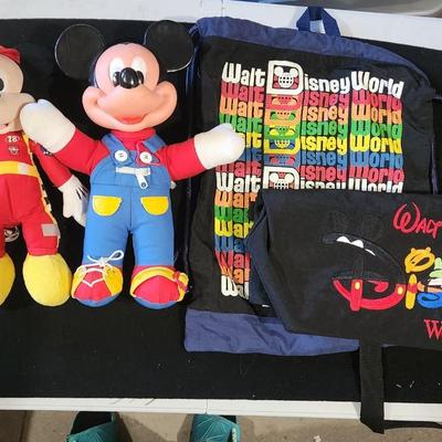 Sale Photo Thumbnail #314: Vintage Walt Disney World Bags / Totes & Retro Mickey Mouse Dolls & Watches