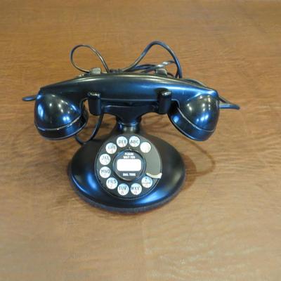Sale Photo Thumbnail #68: 1931 Western Electric oval desk phone with modified/updated wall phone jack