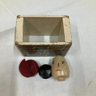 Sale Photo Thumbnail #87: Vintage Humpty Dumpty wooden balancing toy, 5" tall