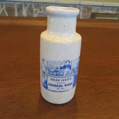 Sale Photo Thumbnail #90: Demijohn Choice Liquors Jug, measuring 8.5"H