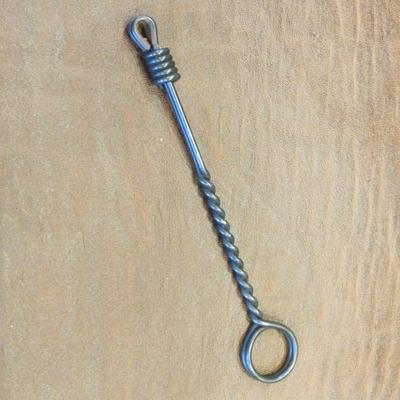 Sale Photo Thumbnail #95: Metal twisted rope design fireplace match holder