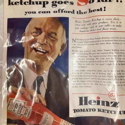 Sale Photo Thumbnail #107: Norman Rockwell cover from The Saturday Evening Post publication, dated Sept 26,  1936 featuring the painting "Barbershop Quartet". The back of the page reveals a ketchup add with the same date (for verification).