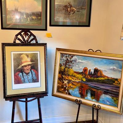 Sale Photo Thumbnail #35: DINING ROOM 3 NO EASELS INCLUDED IN THIS LOT. FOR DISPLAY PURPOSES ONLY