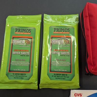 First Aid Kits & Primos Dryer Sheets