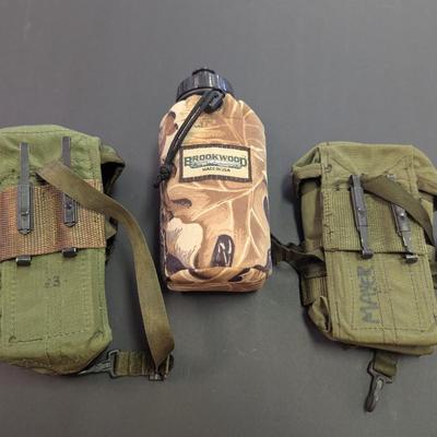 US Vietnam Era Magazine Pouches & Plastic Canteen
