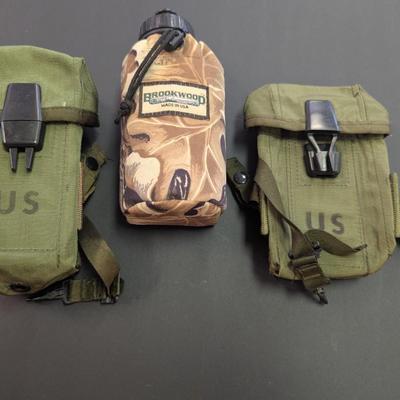 US Vietnam Era Magazine Pouches & Plastic Canteen