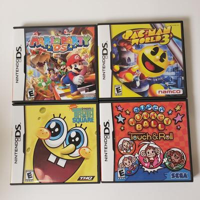 LOT 98B: Mario Party, Pac Man, SpongeBob, Super Monkey Ball- Nintendo DS Games