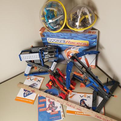 LOT 100B: Vex Robotics Building Sets, Perplexus Maze Puzzle Balls & Maze Racers Game