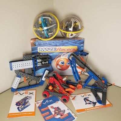 LOT 100B: Vex Robotics Building Sets, Perplexus Maze Puzzle Balls & Maze Racers Game